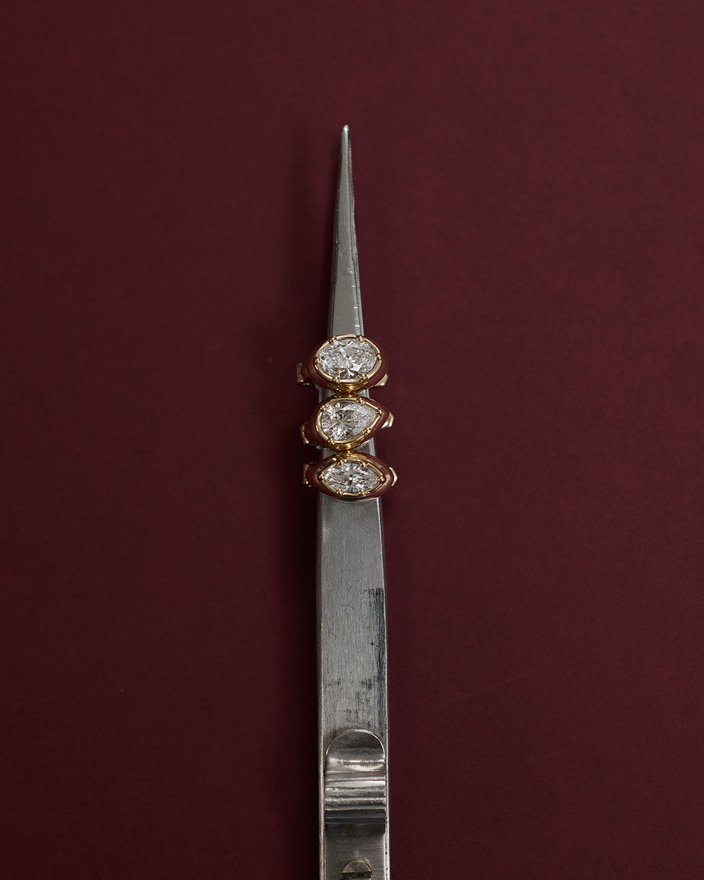 Cleo Oval Diamond Huggies Earrings