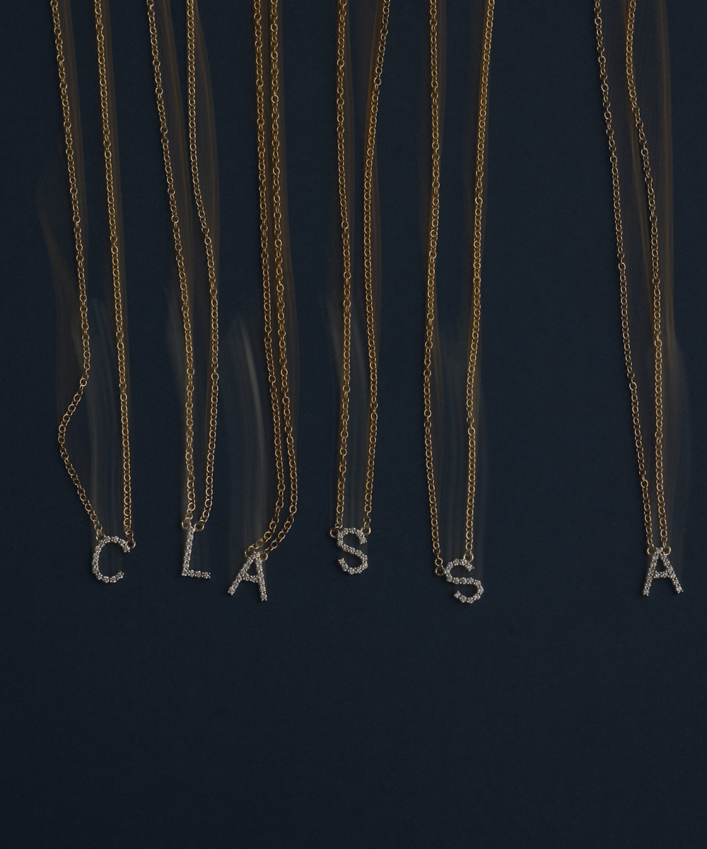Diamond Initial Necklace