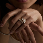 Stella 2.01ct Oval Diamond Trilogy Ring