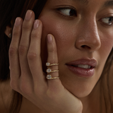 Astra Oval Natural Diamond Pinky Ring