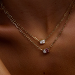 Bridget Double Diamond Toi et Moi Necklace classajewellers
