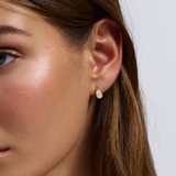 Cleo Pear Diamond Huggies