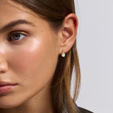 Cleo Pear Diamond Huggies