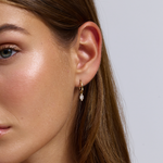 Marquise Diamond Charmed Hoop Earrings classajewellers