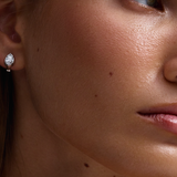 Cleo Pear Diamond Huggies