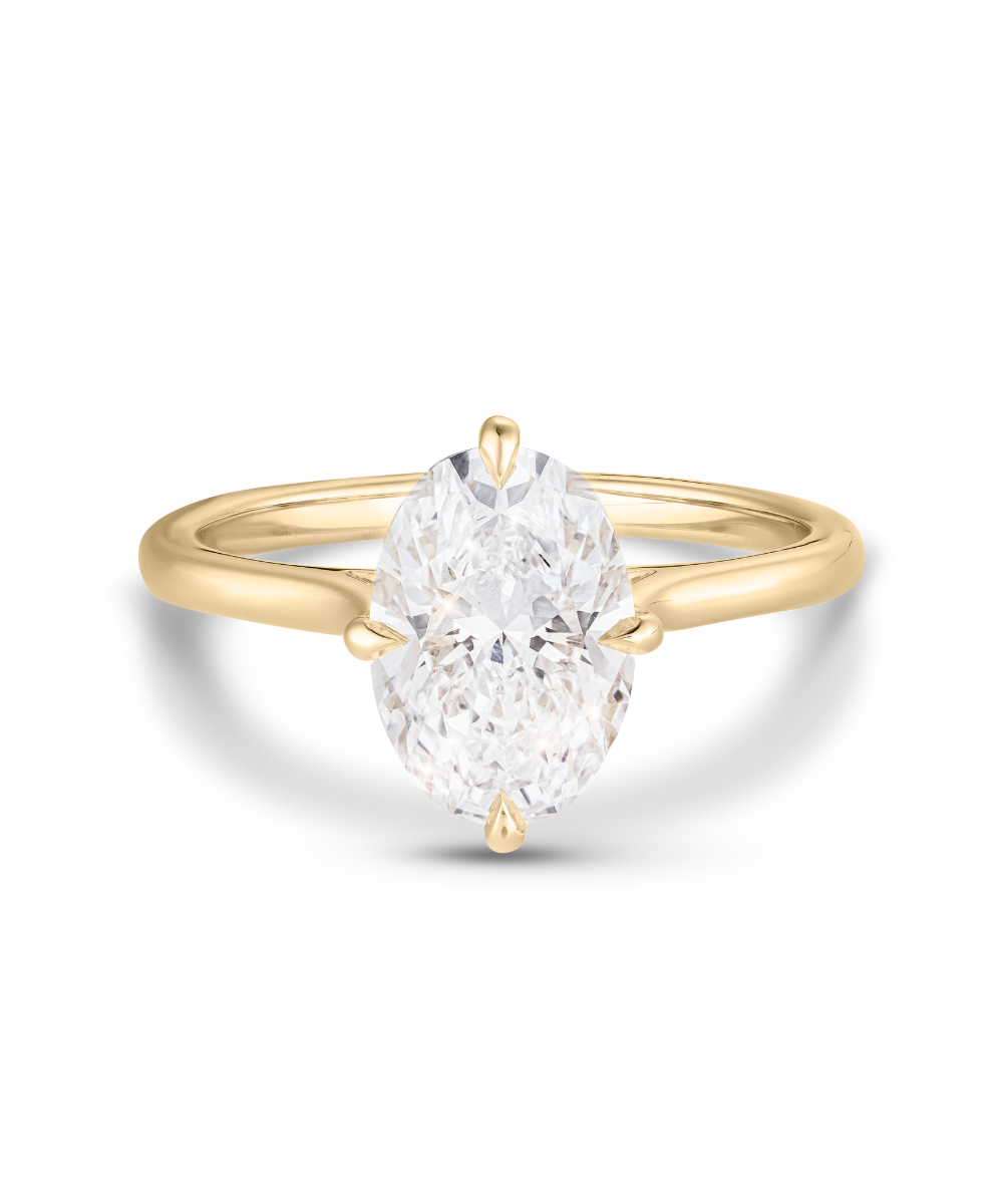 Grace 2ct Compass Set Oval Engagement Ring