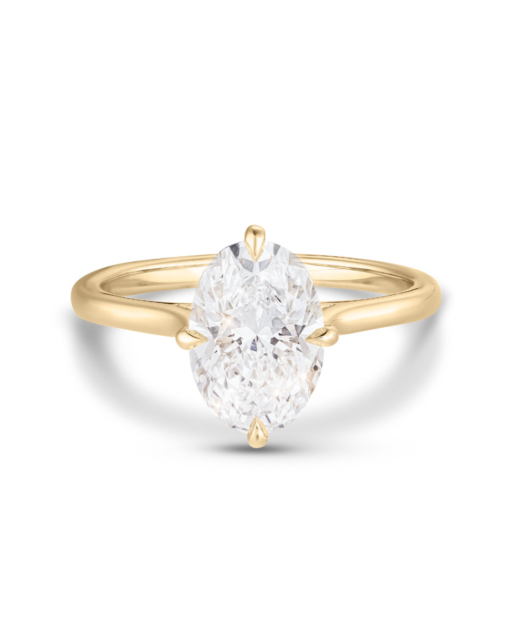 Grace 2ct Compass Set Oval Engagement Ring