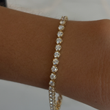 4.00ct Crown Set Tennis Bracelet - 18ct Yellow Gold
