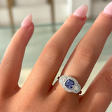 Tanzanite & Diamond Trilogy Ring
