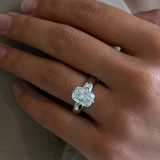 Darcy White Elongated Cushion Diamond Engagement Ring