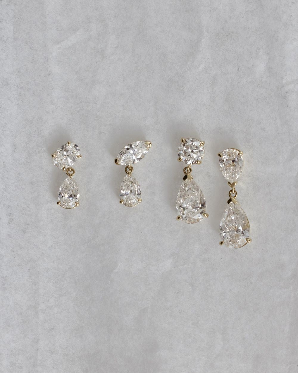 Eve Marquise and Pear Diamond Drop Earrings