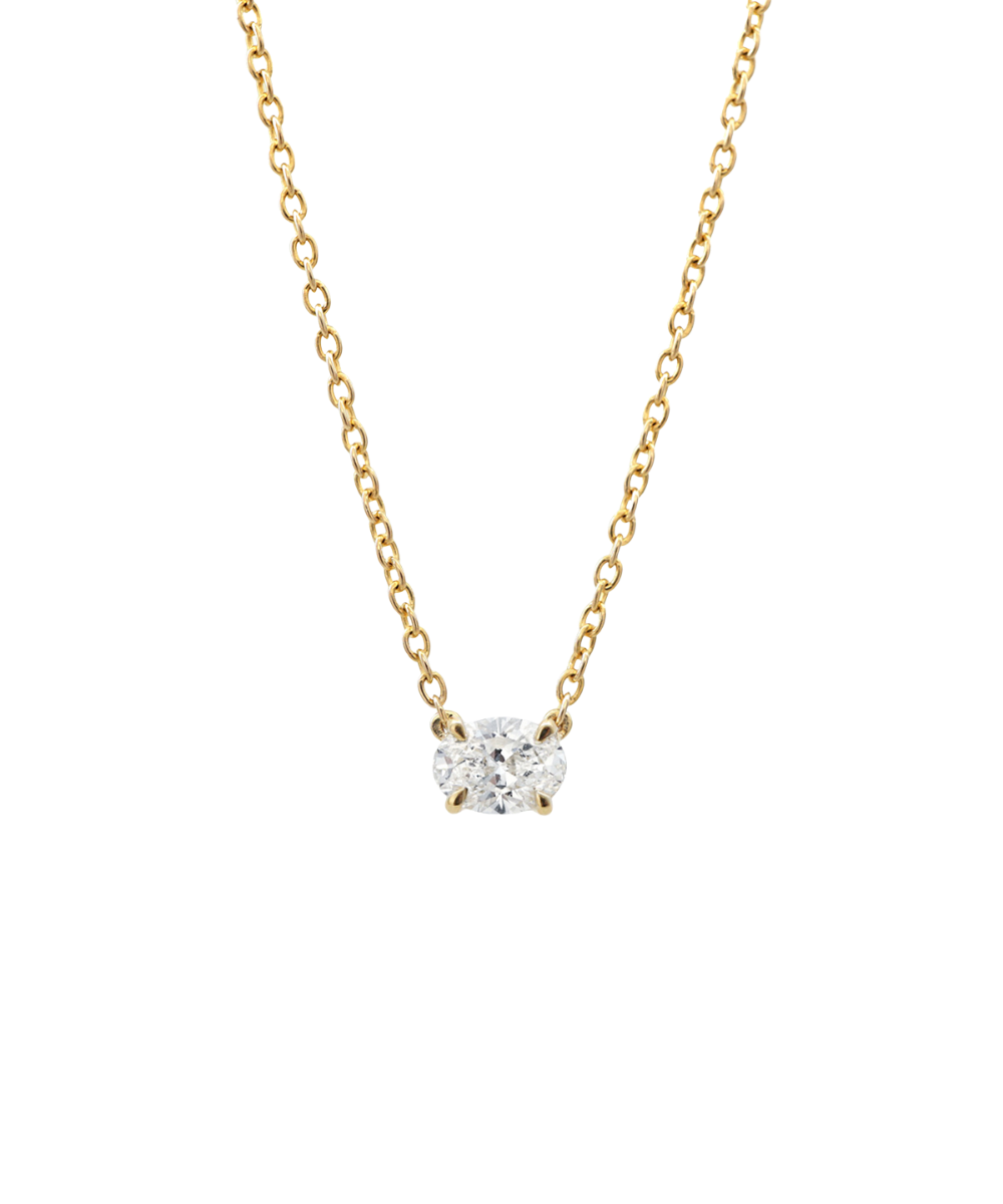 Gold necklace with a diamond pendant 