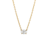 Gold necklace with a diamond pendant 
