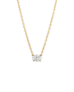 Gold necklace with a diamond pendant 