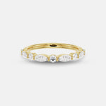 Eloise Bold Round and Marquise Diamond Band Yellow Gold