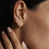 Pear Diamond Earrings - Bezel