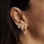 Luna Oval and Pear Diamond Drop Earrings