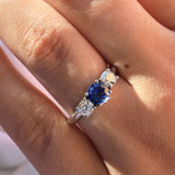 Sapphire & Diamond Trilogy Ring