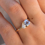 Ceylon Sapphire & Lab Grown Diamond Toi et Moi Ring