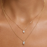 Marquise Solitaire Diamond Necklace