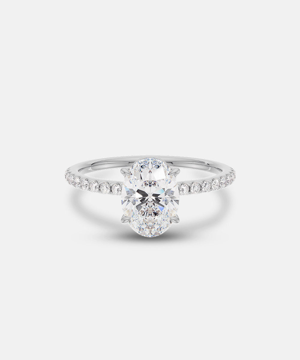 Grace 1.01ct Oval Diamond Band Engagement Ring