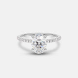Grace 1.01ct Oval Diamond Band Engagement Ring