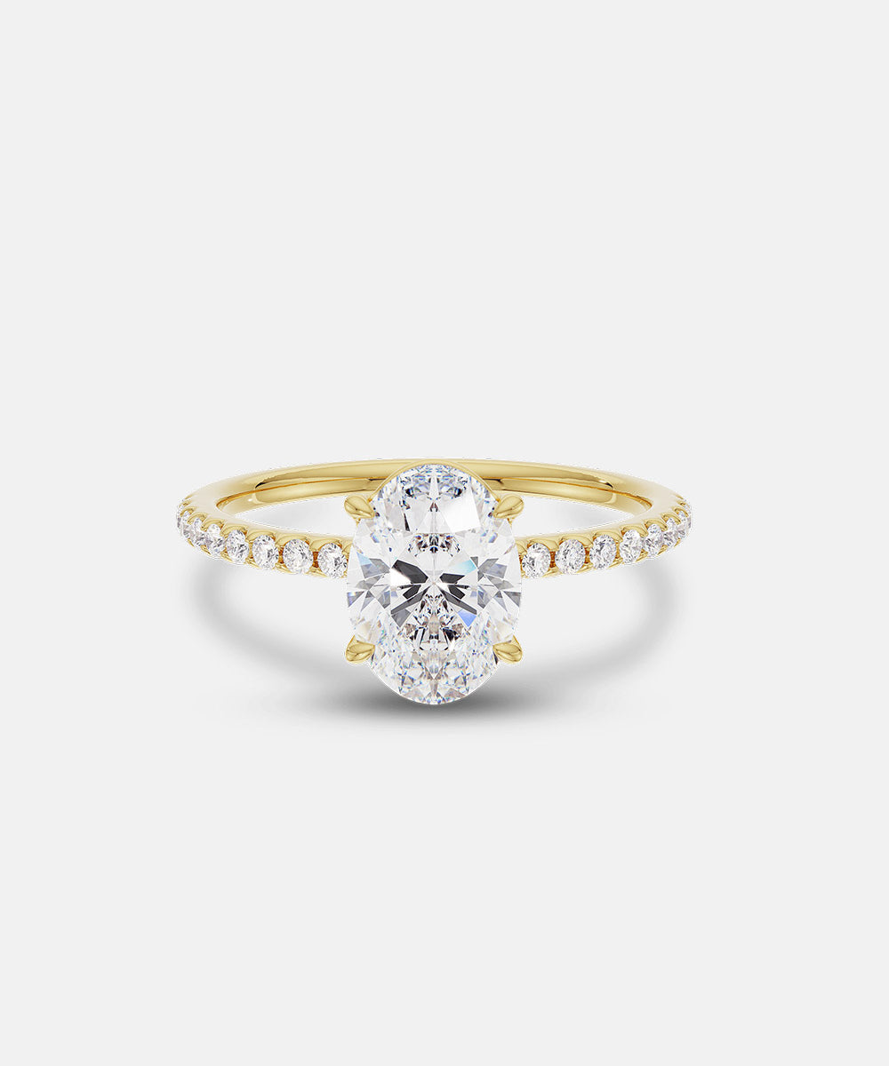 Grace 1.26ct Oval Diamond Band Engagement Ring