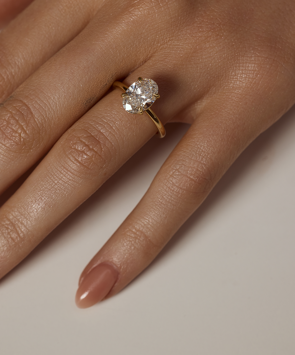 Grace 3.06ct Oval Diamond Solitaire Engagement Ring