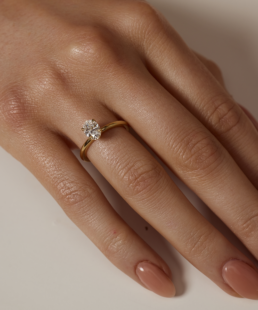 Grace 1.32ct Oval Diamond Solitaire Engagement Ring