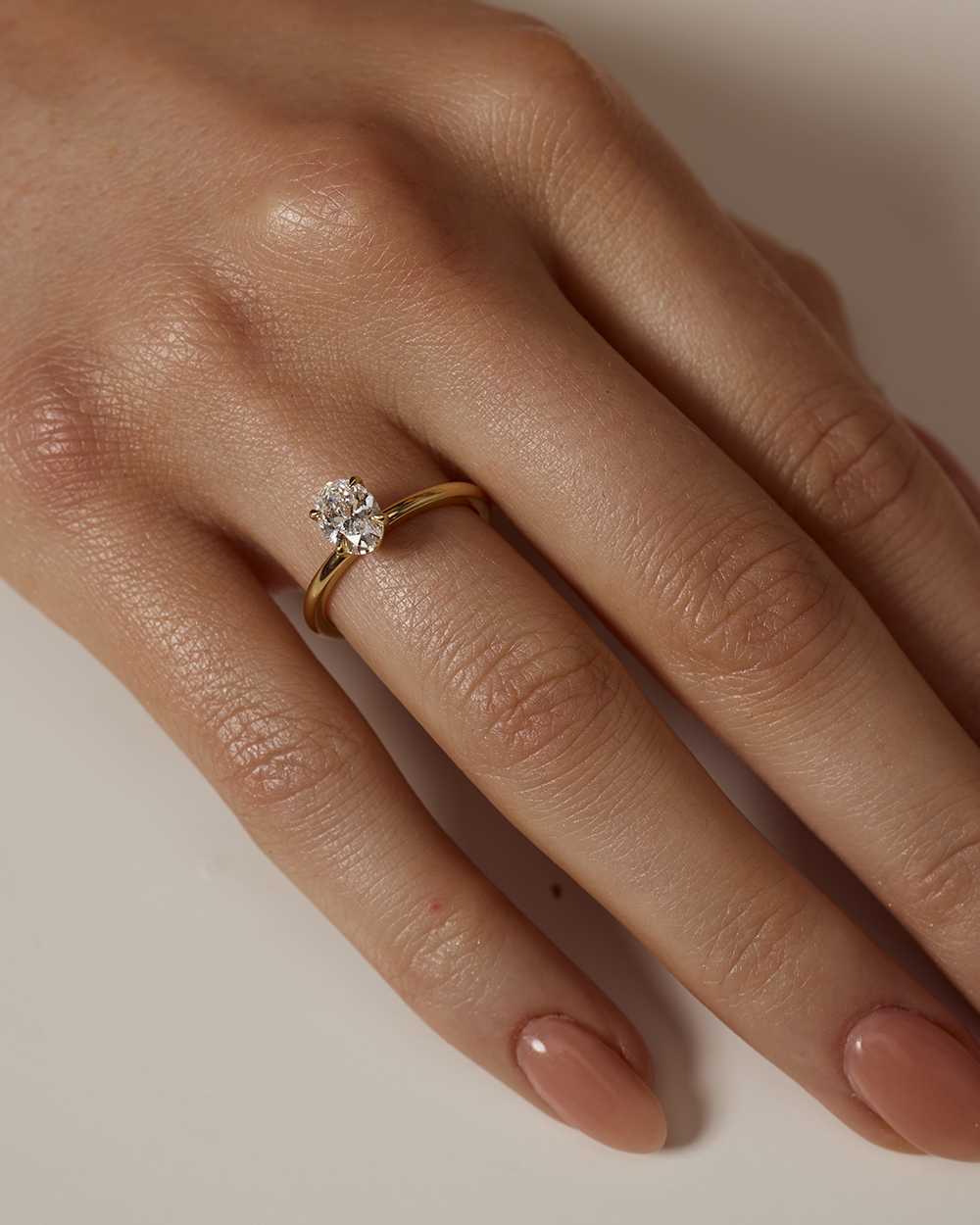 Grace 1.32ct Oval Diamond Solitaire Engagement Ring