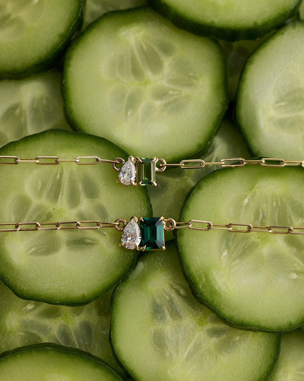Bridget Tourmaline Toi et Moi Necklace