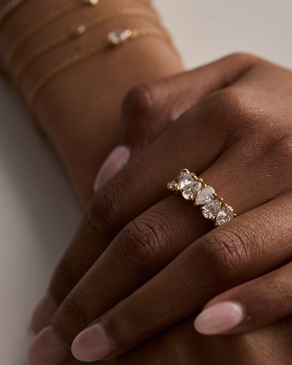 Kayla Pear Diamond Band