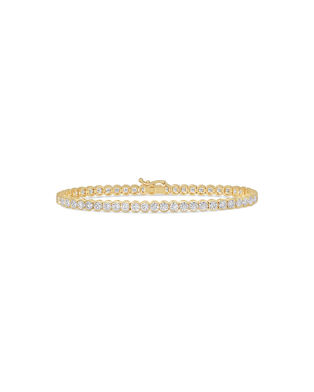 Half Bezel Tennis Bracelet 5.66ct