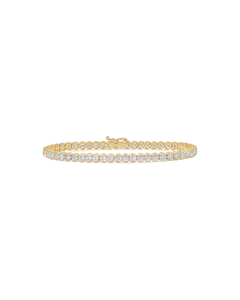 Half Bezel Tennis Bracelet 5.66ct