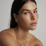 Pear Diamond Charmed Hoop Earrings