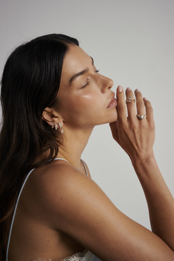 Dorsa Diamond Drop Earrings