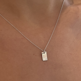 Ingot Necklace - White Gold