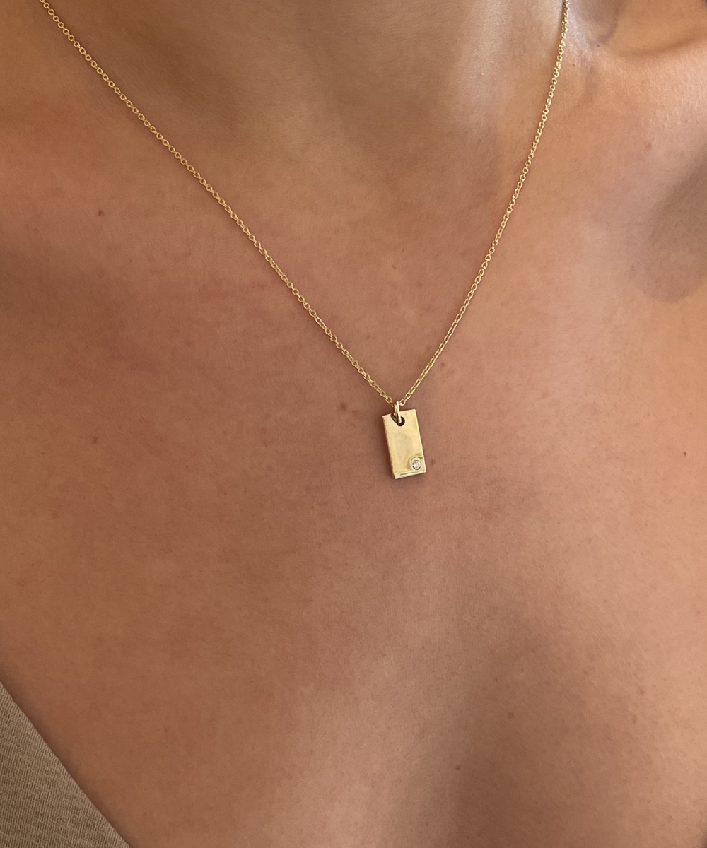 Ingot Necklace Yellow Gold classajewellers