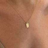Ingot Necklace Yellow Gold