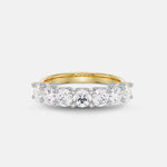 Julie Bold Round Diamond Band - Two Tone
