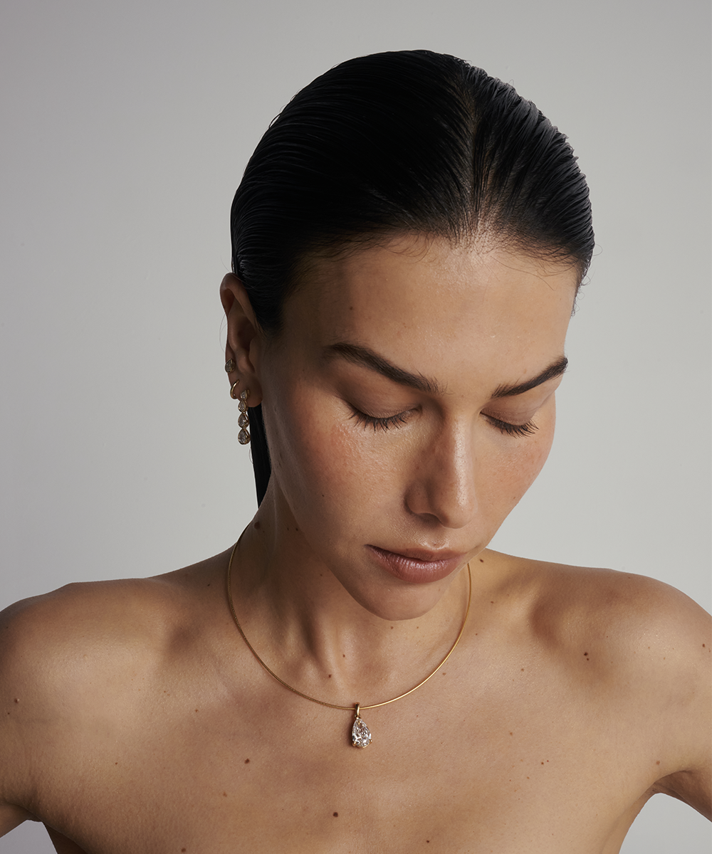 Leila Pear Diamond Necklace