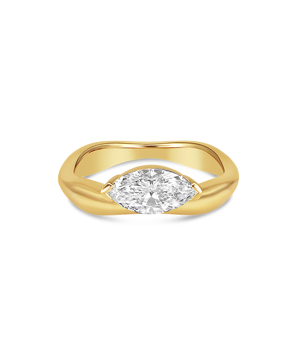 Lola 1.04ct East West Marquise Solitaire Engagement Ring