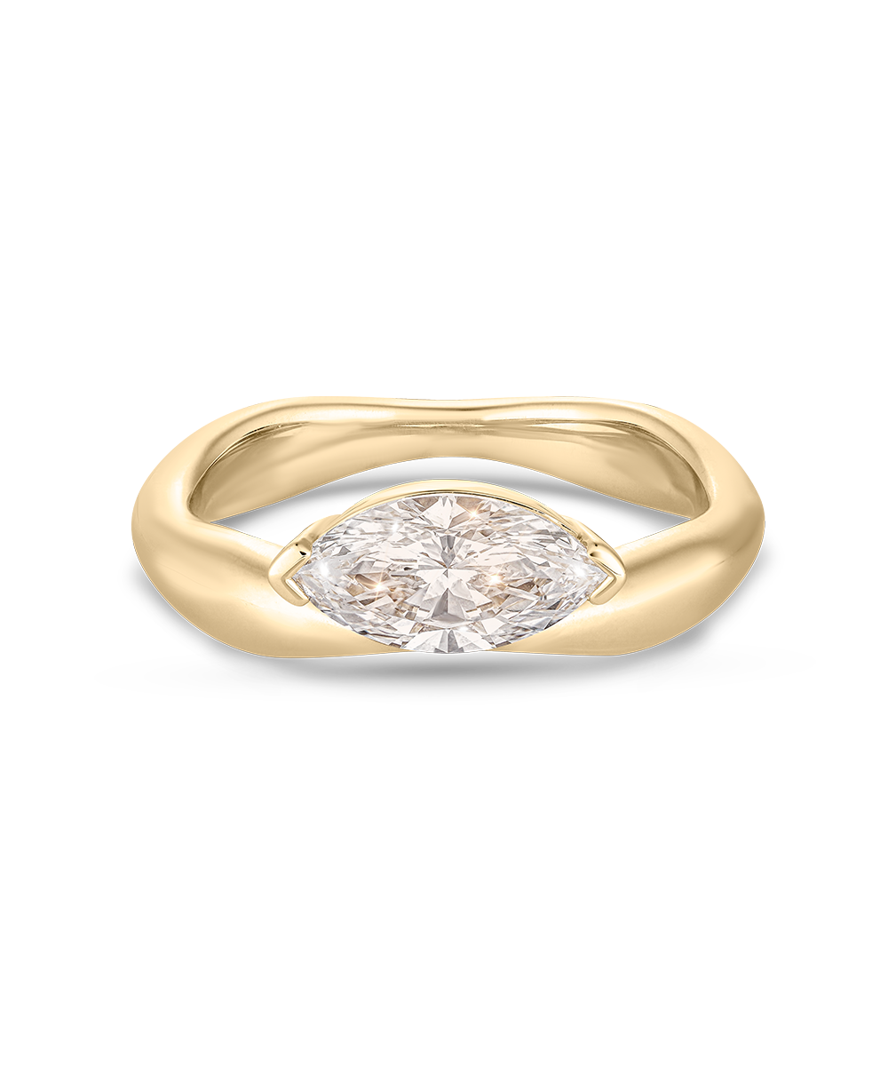 Lola 1.04ct East West Marquise Solitaire Engagement Ring