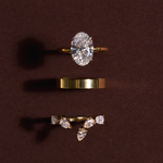 Maia 4mm Flat Wedding Ring stack 