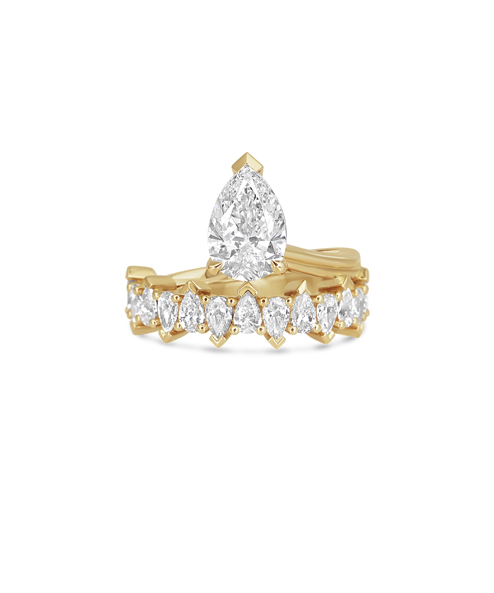 Mana Pear Diamond Engagement Ring