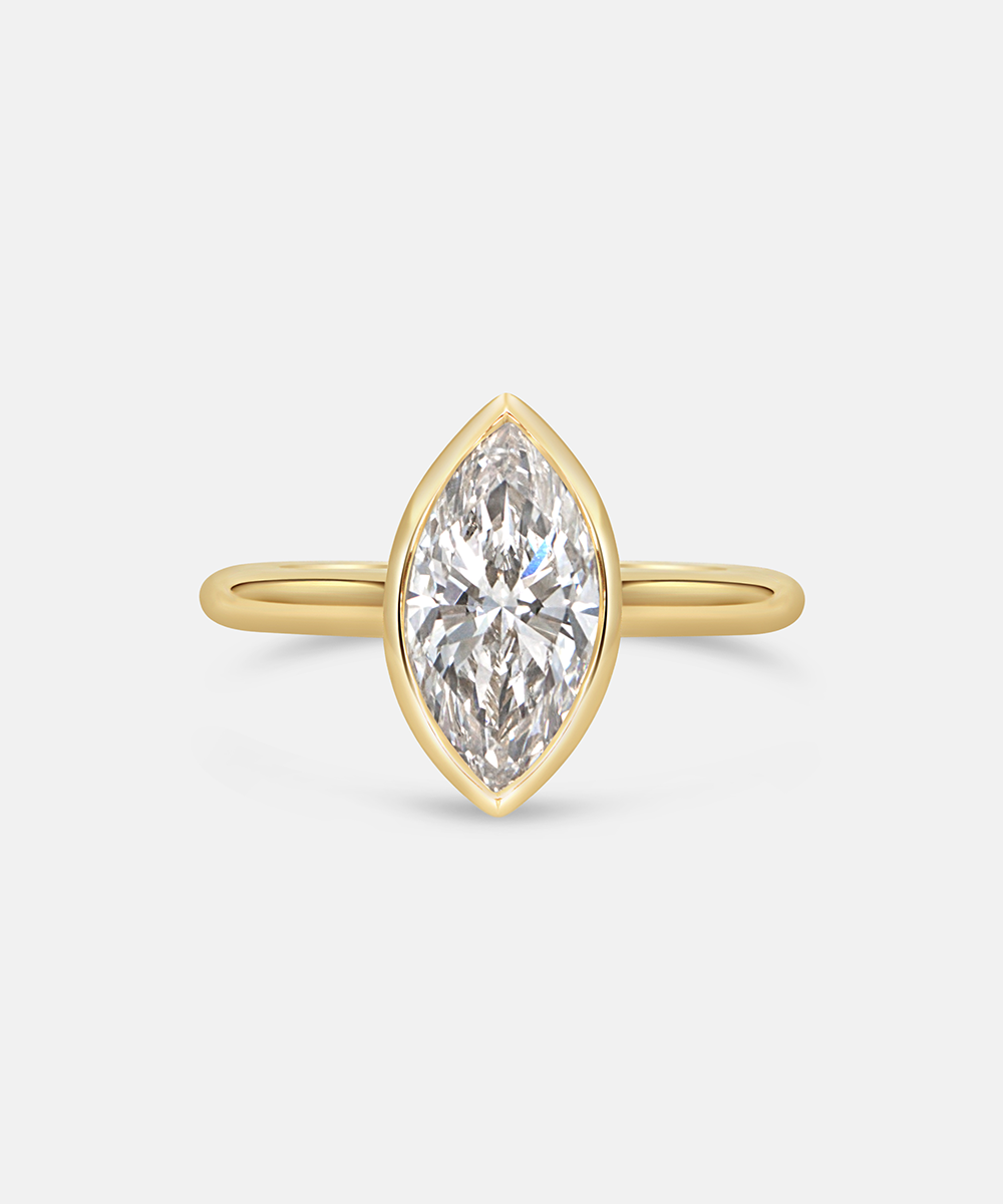 Monique 2.02ct Marquise Diamond Bezel Engagement Ring