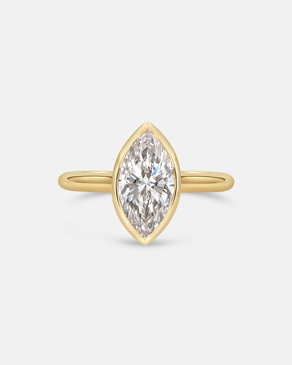 Monique 2.02ct Marquise Diamond Bezel Engagement Ring