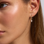 Marquise Diamond Charmed Hoop Earrings classajewellers