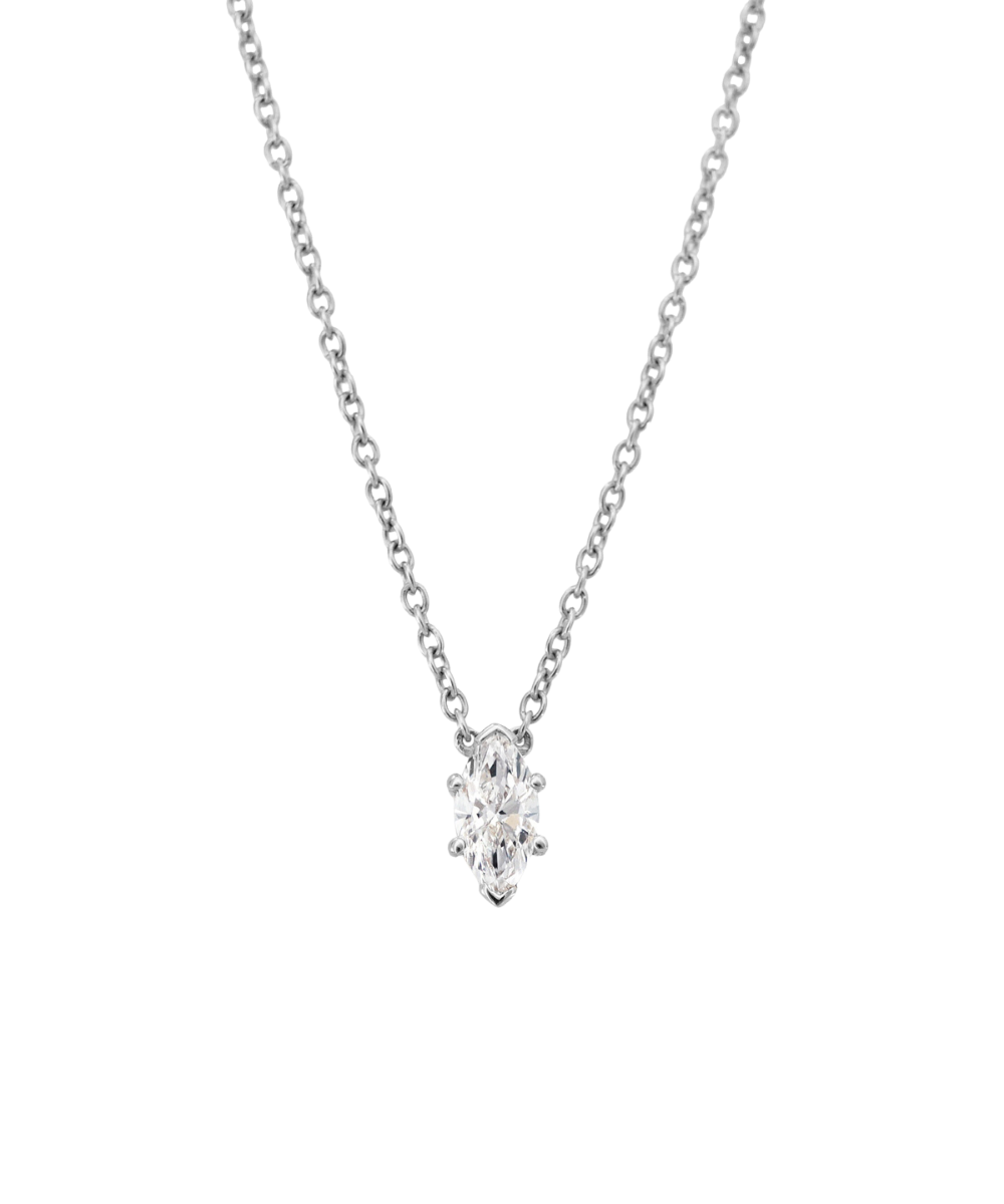 Marquise Solitaire Diamond Necklace classajewellers