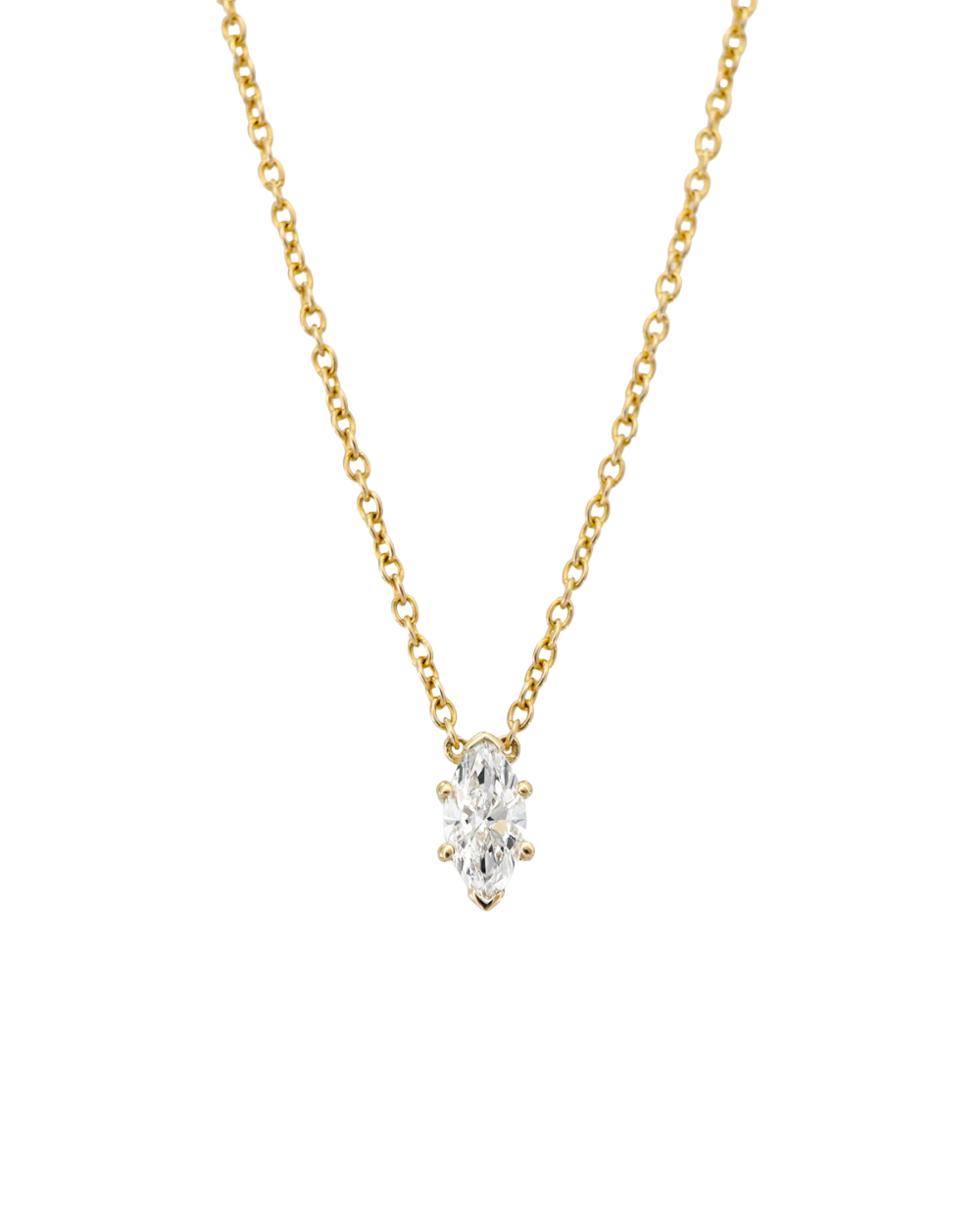 Marquise Solitaire Diamond Necklace classajewellers